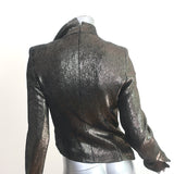 Ann Demeulemeester Asymmetric Jacket Gold Metallic Linen-Blend Size 38