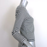 Doen Paulette Tee Navy/White Nantucket Stripe Size Medium Boatneck Top