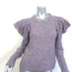 Veronica Beard Novah Puff Sleeve Sweater Lilac Pointelle Knit Size Medium