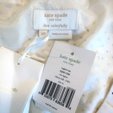 Kate Spade Ruffled Polka Dot Top Ivory Size Extra Small Cap Sleeve Blouse NEW