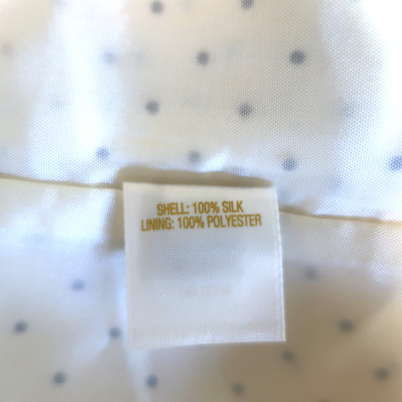 Kate Spade Ruffled Polka Dot Top Ivory Size Extra Small Cap Sleeve Blouse NEW