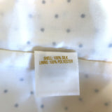 Kate Spade Ruffled Polka Dot Top Ivory Size Extra Small Cap Sleeve Blouse NEW