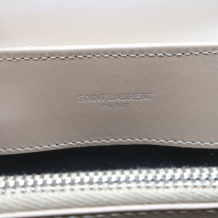 Saint Laurent Small LouLou Y-Quilted Shoulder Bag Beige Leather Crossbody