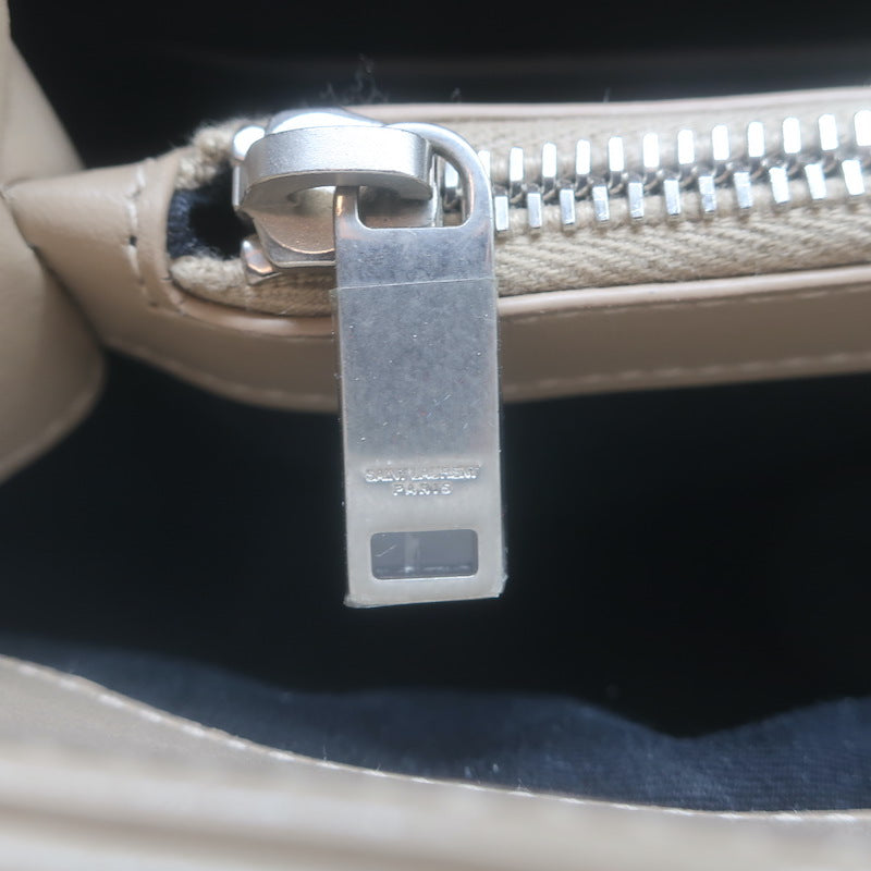 Saint Laurent Small LouLou Y-Quilted Shoulder Bag Beige Leather Crossbody