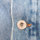 Off-White c/o Virgil Abloh Flower Shop Cropped Jean Jacket Blue Denim Size 40