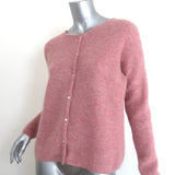 Sezane Gaspard Cardigan Pink Mohair-Alpaca Size Small Crewneck Sweater