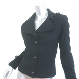 Balmain Jacket Black Wool-Cashmere Size 36