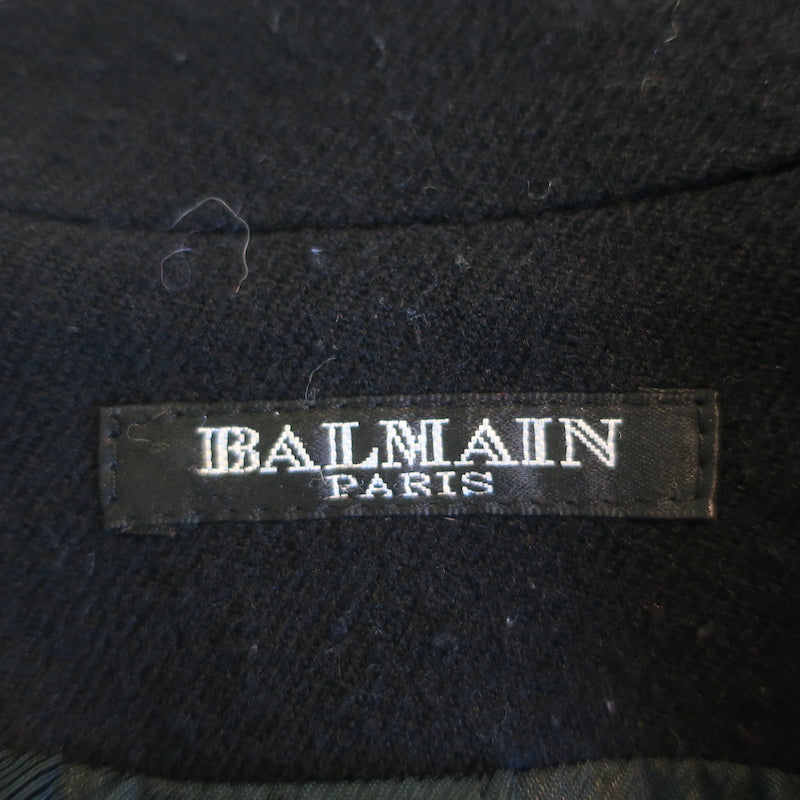 Balmain Jacket Black Wool-Cashmere Size 36
