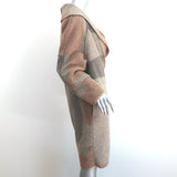Stella McCartney Wrap Coat Taupe Gray Colorblock Wool-Alpaca Size 34