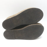 Brunello Cucinelli Monili-Trim Platform Wedge Slide Sandals Brown Suede Size 38