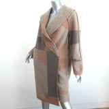 Stella McCartney Wrap Coat Taupe Gray Colorblock Wool-Alpaca Size 34