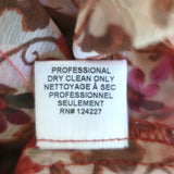 MISA Ilanit Tiered Mini Dress Red/Pink Floral Print Chiffon Size Small