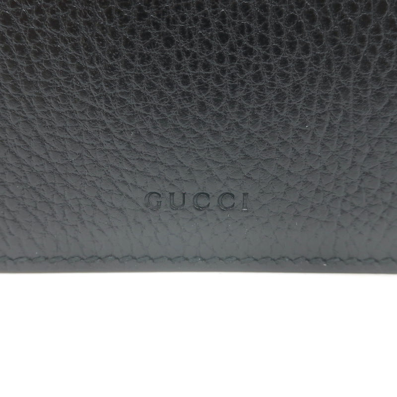 Gucci Dionysus Crystal-Embellished Small Shoulder Bag Black Grained Leather
