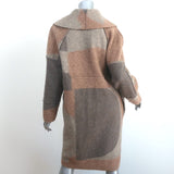 Stella McCartney Wrap Coat Taupe Gray Colorblock Wool-Alpaca Size 34