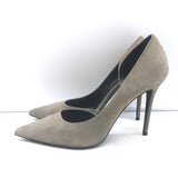 Celine D'Orsay Pumps Gray Suede Size 40.5 Pointed Toe Heels