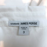 James Perse Standard Shirt White Cotton Size 3