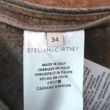 Stella McCartney Wrap Coat Taupe Gray Colorblock Wool-Alpaca Size 34