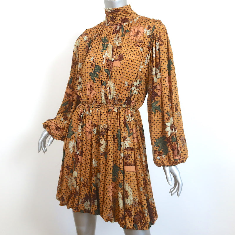 Ulla Johnson Wilhemina Bubble Mini Dress Amber Floral Print Jersey Size Small