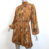 Ulla Johnson Wilhemina Bubble Mini Dress Amber Floral Print Jersey Size Small