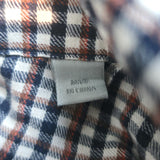 Vince Micro Check Long Sleeve Button Down Shirt White/Navy Size Medium