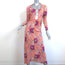 Isabel Marant Jadessi Cutout Midi Dress Papaya Floral Print Jersey Size 36