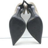 Celine D'Orsay Pumps Gray Suede Size 40.5 Pointed Toe Heels