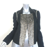 Chloe Two-Tone Sequined Jacket Black & Navy Wool-Cashmere Size 40