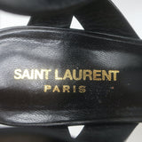 Saint Laurent Tribute Super Platform T-Strap Sandals Black Leather Size 39