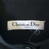 Christian Dior Mini Dress Black Pleated Silk Size US 6 Long Sleeve Tunic
