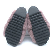 ROAM Faux Fur Cloud Slides Lavender Size 40 Crisscross Sandals NEW