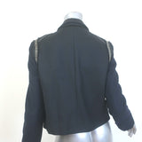 Chloe Two-Tone Sequined Jacket Black & Navy Wool-Cashmere Size 40