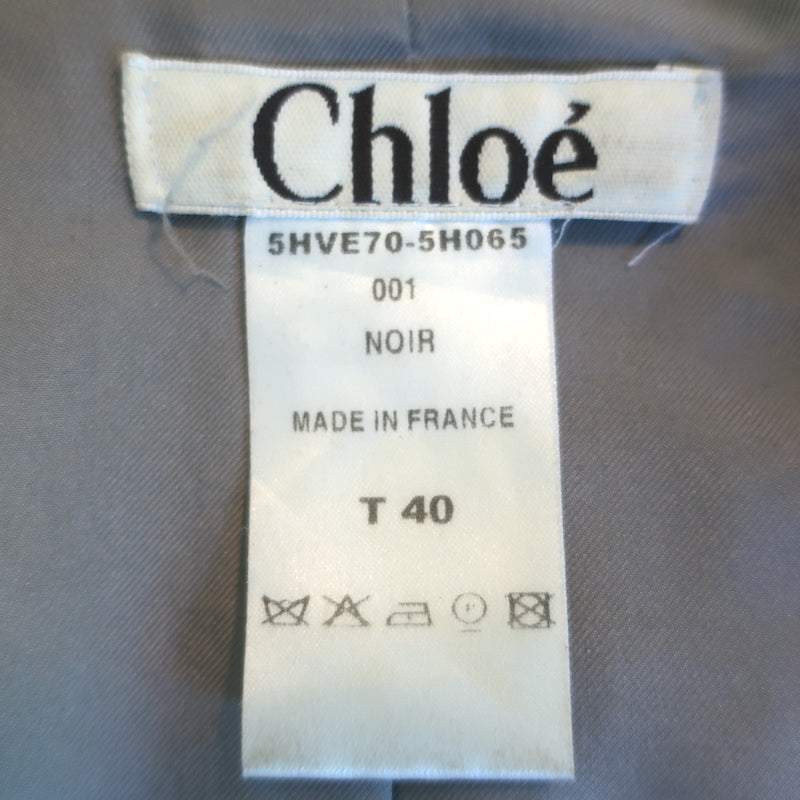 Chloe Two-Tone Sequined Jacket Black &amp; Navy Wool-Cashmere Size 40