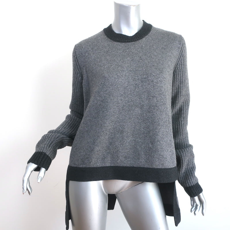 Givenchy Sweater Gray Wool-Cashmere Mixed Knit Size Medium High-Low Pu –  Celebrity Owned