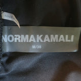 Norma Kamali Fishtail Slip Dress Black Stretch Jersey Size Medium