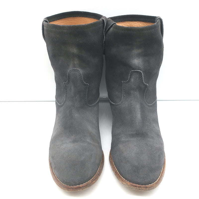 Isabel Marant Jenny Ankle Boots Dark Gray Suede Size 39