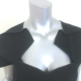Roland Mouret Myrtha Folded Sheath Dress Black Wool Crepe Size US 8