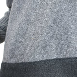 Givenchy Sweater Gray Wool-Cashmere Mixed Knit Size Medium High-Low Pullover