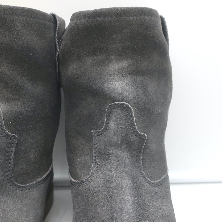 Isabel Marant Jenny Ankle Boots Dark Gray Suede Size 39