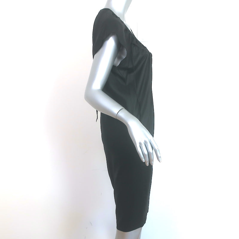 Stella McCartney Ruched-Neck Dress Black Size 38