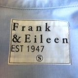 Frank & Eileen Shirley Oversized Button Up Shirt Blue Size Small Long Sleeve Top