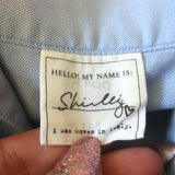 Frank & Eileen Shirley Oversized Button Up Shirt Blue Size Small Long Sleeve Top