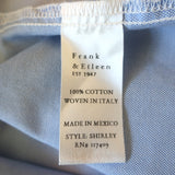 Frank & Eileen Shirley Oversized Button Up Shirt Blue Size Small Long Sleeve Top