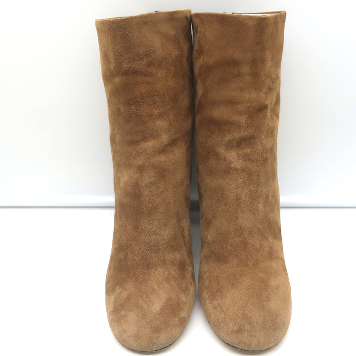 Isabel Marant Garett Ankle Boots Brown Suede Size 41