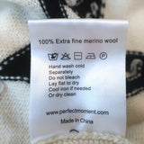 Perfect Moment Star Dust Turtleneck Sweater Cream Merino Wool Size Medium