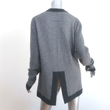 Givenchy Sweater Gray Wool-Cashmere Mixed Knit Size Medium High-Low Pullover