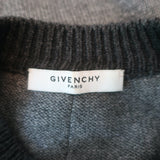 Givenchy Sweater Gray Wool-Cashmere Mixed Knit Size Medium High-Low Pullover