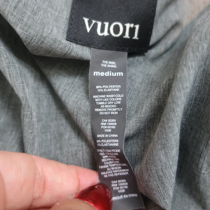Vuori Venture Track Jacket Gray Stretch Polyester Size Medium
