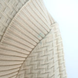 Chanel Textured Knit Tunic Sweater with Removable Belt Cream Wool Size 42