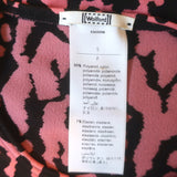 Wolford Leopard Print Long Sleeve Dress Pink/Black Stretch Knit Size Small