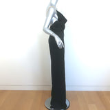 Alice + Olivia Riska Chain Strap Jumpsuit Black Satin Size 10 NEW